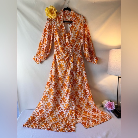 Anthropologie Maeve Printed Wrap Shirt Dress - Picture 14 of 16